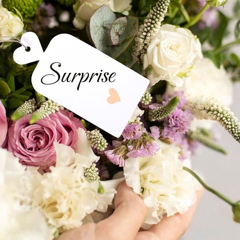 100PCS Gift Bag Tags, Blank Gift Tags with String, White Paper Tag with Rose Gold Heart, Personalized Writable Labels for Birthday Wedding Christmas Valentine Day in Saudi Arabia