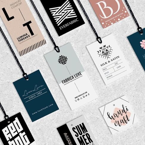 GotPrint Custom Hang Tags, Matte Writable, Vertical | Upload Design or Add Text | Double-Sided | Bulk Retail, Gift, or Favor Tags, 3" x 3", 500 Qty in Saudi Arabia