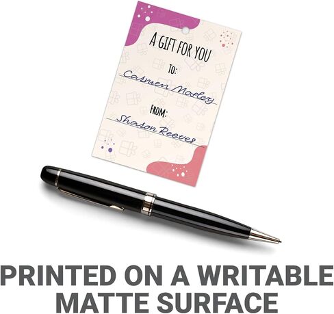 GotPrint Custom Hang Tags, Matte Writable, Vertical | Upload Design or Add Text | Double-Sided | Bulk Retail, Gift, or Favor Tags, 3" x 3", 500 Qty in Saudi Arabia