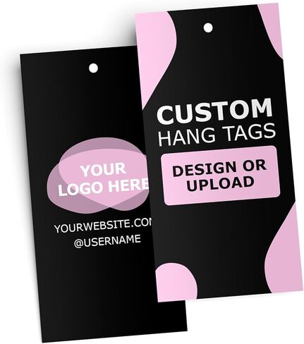 GotPrint Custom Hang Tags, Matte Writable, Vertical | Upload Design or Add Text | Double-Sided | Bulk Retail, Gift, or Favor Tags, 3" x 3", 500 Qty in Saudi Arabia