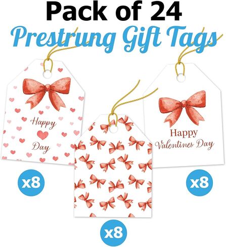 Pro Supply Global 24 Count of 2.5 Inch x 3 Inch Pre Strung Winnie The Pooh Gift Tag Assorted Printed Designs on Large Cardstock Gift Hang Tags - Ideal to Use on Bags in Saudi Arabia
