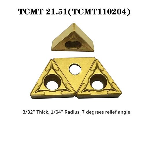 RHFGYY Cutting Tools Indexable Inserts Carbide Turning Inserts DCMT11T304(DCMT32.51),DCMT Inserts CNC Lathe Replacement Cutters for Indexable Lathe Turning Tool Holder,10 Pieces/Pack in Kuwait