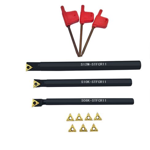RHFGYY Cutting Tools Indexable Inserts Carbide Turning Inserts DCMT11T304(DCMT32.51),DCMT Inserts CNC Lathe Replacement Cutters for Indexable Lathe Turning Tool Holder,10 Pieces/Pack in Kuwait