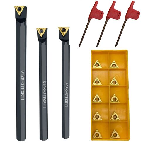 RHFGYY Cutting Tools Indexable Inserts Carbide Turning Inserts DCMT11T304(DCMT32.51),DCMT Inserts CNC Lathe Replacement Cutters for Indexable Lathe Turning Tool Holder,10 Pieces/Pack in Kuwait