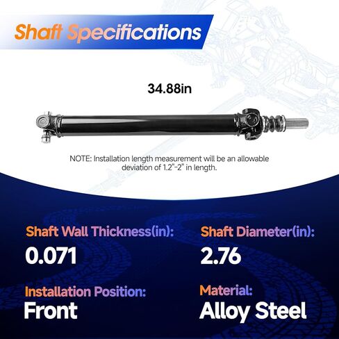 938-075 Front Drive Shaft Prop Shaft Driveshaft Assembly Fit for GMC Sierra 1500 2007-2013, Yukon, Yukon XL 1500 & Cadillac Escalade ESV, Escalade EXT 2007-2014, AWD, OE 651016, 22845693 in Saudi Arabia