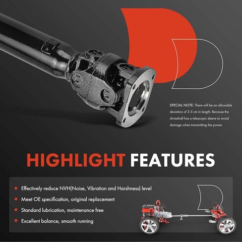A-Premium Front Complete Drive Shaft Prop Shaft Driveshaft Assembly Compatible with Ram 4500/5500 2011-2018 & Dodge Ram 4500/Ram 5500 2008-2010, 6.7L, 4 X 4 in Saudi Arabia