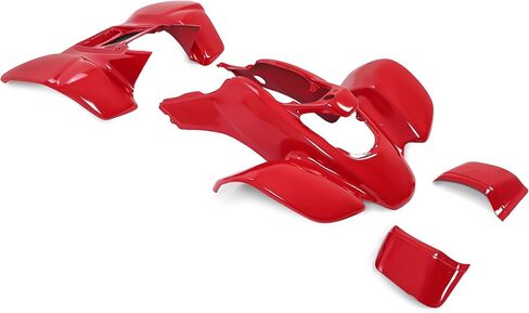HECASA Front & Rear Fender Set Kit Compatible with 1999-2004 Honda TRX 400EX Mud Guard Kit Red ABS Plastic in Saudi Arabia