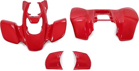 HECASA Front & Rear Fender Set Kit Compatible with 1999-2004 Honda TRX 400EX Mud Guard Kit Red ABS Plastic in Saudi Arabia