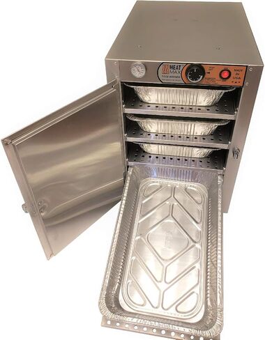 جهاز تسخين الطعام الصغير من HeatMax 16x16x24 - الأصلي والأفضل - مع مساحة رف داخلية قابلة للاستخدام تبلغ 13 × 15.5 بوصة. من أجل المقالي التي تستخدم لمرة واحدة بنصف الحجم، والشواء، والبيتزا، وأي طعام ساخن in Kuwait