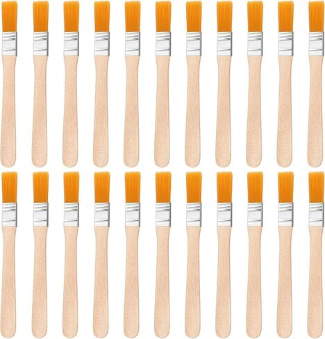 22 Pcs Flat Small Paint Brushes, 1/2 Inch Paint Brush with Wood Handle, Nylon Bristle Touch Up Paints Brushes for Painting DIY, Tiny Paints Brush for Walls, Cabinets, Furniture, Fences in Kuwait