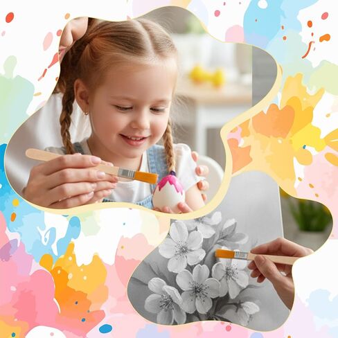 22 Pcs Flat Small Paint Brushes, 1/2 Inch Paint Brush with Wood Handle, Nylon Bristle Touch Up Paints Brushes for Painting DIY, Tiny Paints Brush for Walls, Cabinets, Furniture, Fences in Kuwait