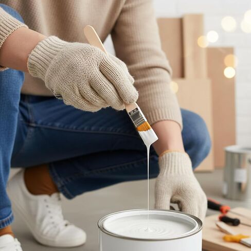 22 Pcs Flat Small Paint Brushes, 1/2 Inch Paint Brush with Wood Handle, Nylon Bristle Touch Up Paints Brushes for Painting DIY, Tiny Paints Brush for Walls, Cabinets, Furniture, Fences in Kuwait