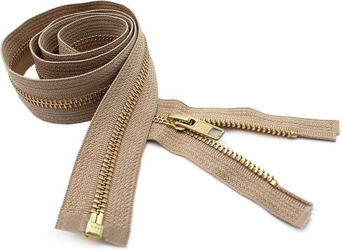 27" Medium Weight Jacket Zipper YKK #5 Brass ~ Separating ~ 573 Beige (1 Zipper/Pack) in Saudi Arabia
