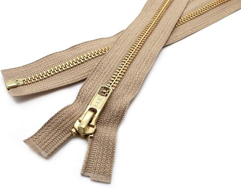 27" Medium Weight Jacket Zipper YKK #5 Brass ~ Separating ~ 573 Beige (1 Zipper/Pack) in Saudi Arabia