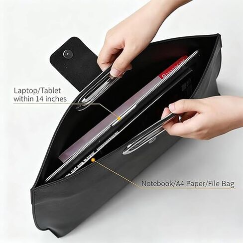 المجموعة المكونة من قطعتين: مجموعة كمبيوتر محمول وحقائب يد جلدية متطورة للأعمال مقاومة للماء، محفظة عمل مقاومة للماء للنساء in Kuwait