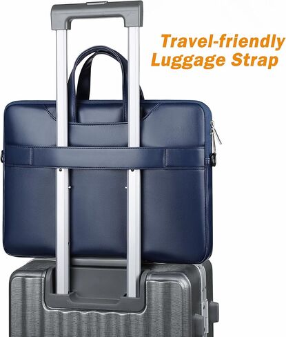 PU Leather Waterproof Slim Laptop Shoulder Bag 13-15.6 inch Laptop Sleeve Carrying Case Briefcase Computer messenger Bag in Saudi Arabia