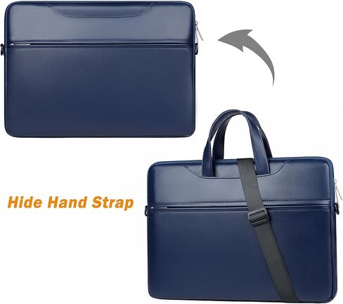 PU Leather Waterproof Slim Laptop Shoulder Bag 13-15.6 inch Laptop Sleeve Carrying Case Briefcase Computer messenger Bag in Saudi Arabia
