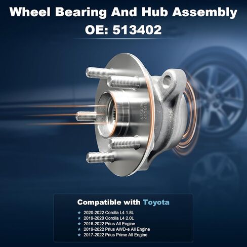 513402 مجموعة محور العجلة الأمامية متوافقة مع Toyota 2020-2022 Corolla L4 1.8L، 2019-2020 Corolla L4 2.0L، 2016-2022 Prius، 2019-2022 Prius AWD-e، 2017-2022 Prius Prime 5-Lug ABS in Kuwait