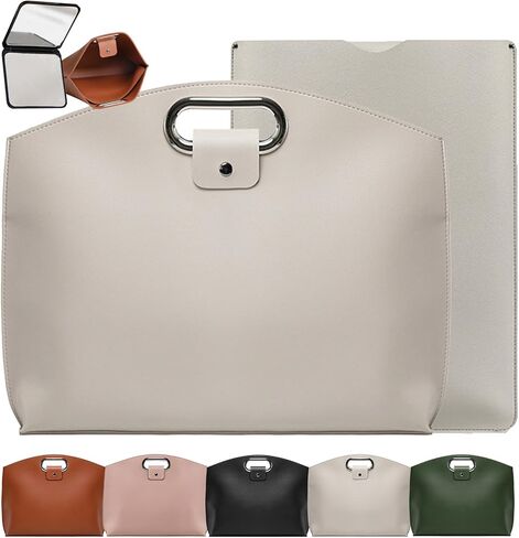 المجموعة المكونة من قطعتين: مجموعة كمبيوتر محمول وحقائب يد جلدية متطورة للأعمال مقاومة للماء، محفظة عمل مقاومة للماء للنساء in Kuwait