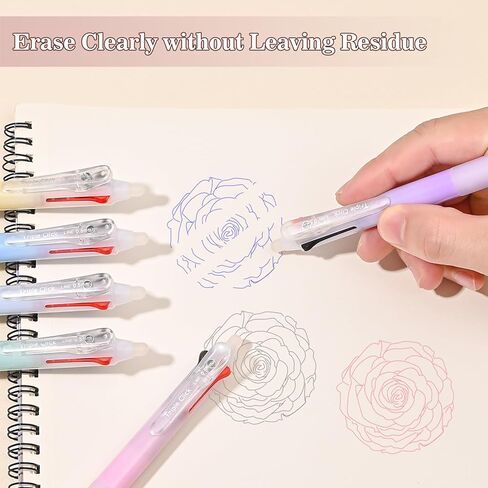 6 قطع من أقلام بايتوري القابلة للمسح، 3 ألوان، قلم ذو نقطة دقيقة قابل للسحب 0.5 مم مع ممحاة، ألوان متنوعة أقلام جل قابلة للمسح سريعة الجفاف، كتابة سلسة للكلمات المتقاطعة in Kuwait