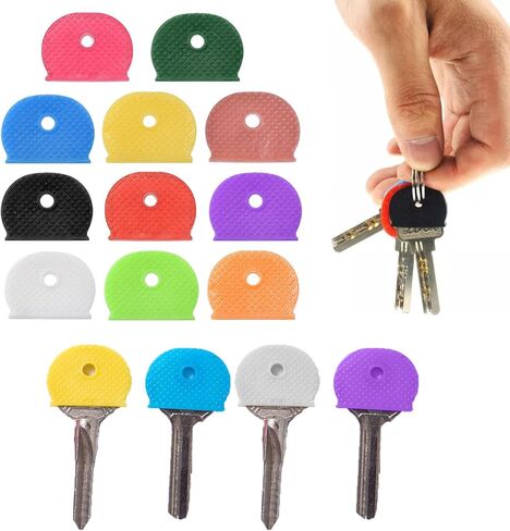 24 Pack Key Color Caps Covers Tags, Soft Key Identifiers, Plastic Toppers for Organization House in Saudi Arabia