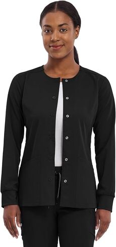 Healing Hands Womens Scrub Jacket 5 Pocket Purple Label 5063 Daisy Snap-up Scrubs Women Jacket in Kuwait