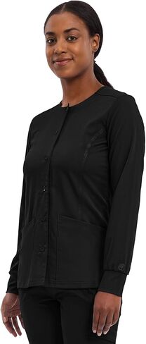 Healing Hands Womens Scrub Jacket 5 Pocket Purple Label 5063 Daisy Snap-up Scrubs Women Jacket in Kuwait