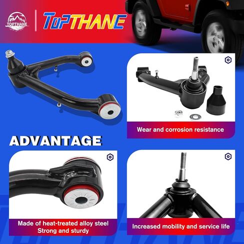 Front Upper Control Arms for 2004-2024 Ford F150, 2006-2008 Lincoln Mark LT, Lincoln Navigator, 2-4 Inch Lift Tubular Control Arms Replacement OEM in Kuwait