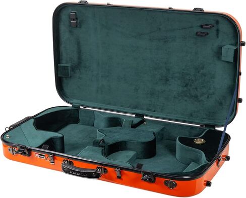 Crossrock, 0-String Fiberglass Case-Fits A/F Style Mandolins Straps, Interior Compartments, Fixed & Removable Paddings-Includes TSA Lock-Milky White, (CRF2020DMMW) in Saudi Arabia
