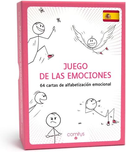 The Feelings Game | 64 flashcards for Emotional Literacy | Non-Violent Communication Teaching Tool | 177 Feelings States to Discover (Spanish) in Saudi Arabia