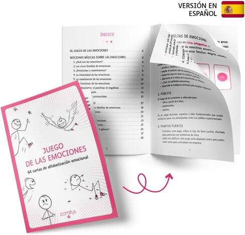The Feelings Game | 64 flashcards for Emotional Literacy | Non-Violent Communication Teaching Tool | 177 Feelings States to Discover (Spanish) in Saudi Arabia
