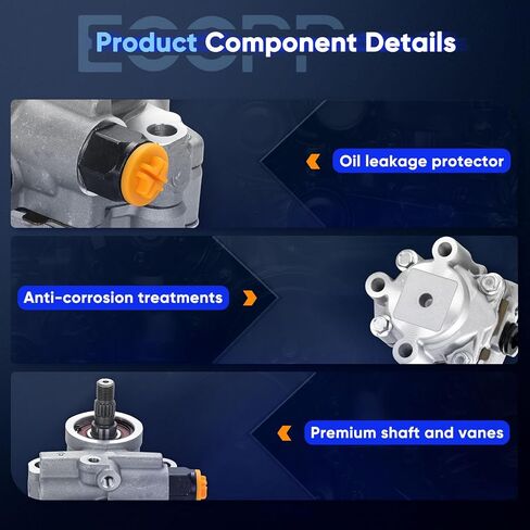 ECCPP Power Steering Pump fit for Geo Prizm 1993 1994 1995 1996 1997 1.6L l4 Replace # 21-5875 Power Assist Pump Assembly in Saudi Arabia
