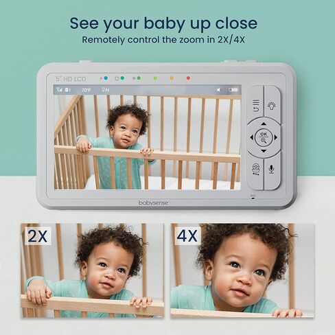 Babysense HDS2 Non-WiFi 5" HD Baby Monitor with Camera and Audio & Bonus WiFi Security Camera with App for Remote Viewing - HDS2&FullPeek in Saudi Arabia