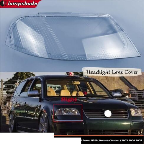 Car Front Transparent Glass Shell Headlight Shell Cover Lens Compatible For VW Passat B5.5 (Overseas Version) 2003 2004 2005(A Piar) in Saudi Arabia