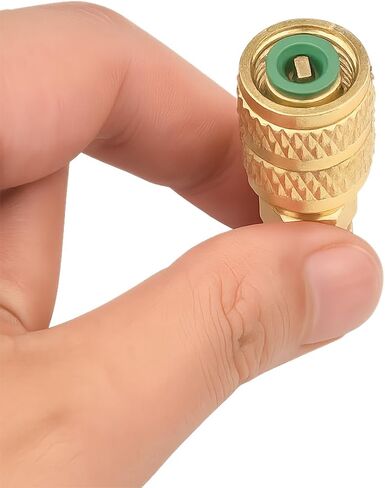 R32 R454B Car Refrigerant Brass Adapter, 2PCS 1/4" Female to1/4" Male Reverse Thread Adapter, Heavy Duty Automotive Mini Split Systems HVAC Quick Connect Fittings, Universal Fit in Saudi Arabia