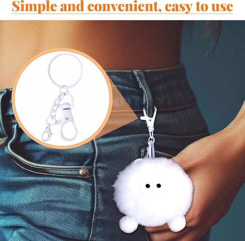 16 Pcs Metal Keychain Clip, Colorful Swivel Snap Hook with Key Rings, Swivel Keychain Hook, Lobster Keychains Clasps for Keychains DIY Crafts (8 Styles) in Saudi Arabia