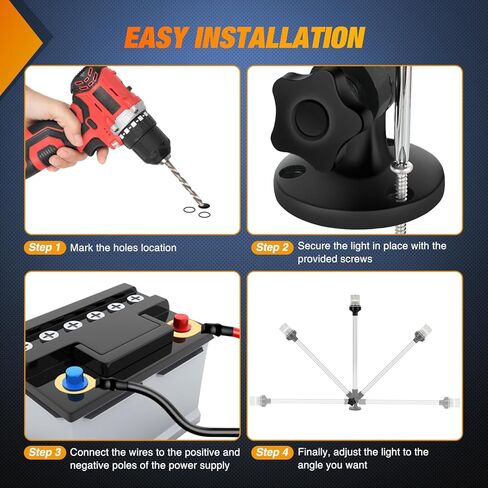 Nilight LED Safety Light 4PCS Red Marine Navigation Bike Tail Lights Three Modes Waterproof Reflective Gear Clip On Flash Strobe Indicator Lamp for Night Boating Fishing Cycling Jogging in Saudi Arabia