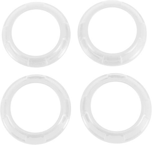 4 Pcs AC Vent Dashboard Decoration Rings for Jeep Wrangler JK JKU 2011-2017 Air Conditioner Air Outlet Vent Cover Ring ABS White in Saudi Arabia