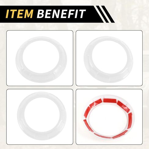 4 Pcs AC Vent Dashboard Decoration Rings for Jeep Wrangler JK JKU 2011-2017 Air Conditioner Air Outlet Vent Cover Ring ABS White in Saudi Arabia