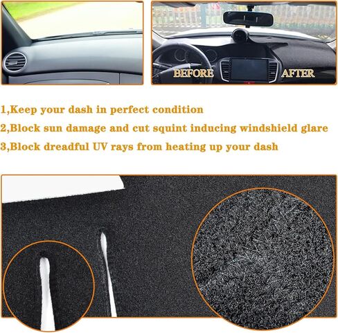 Hex Autoparts Dash Cover Mat Dashboard Carpet Pad fit for 1999-2004 Ford F250 F350 Super Duty (Gray) in Saudi Arabia