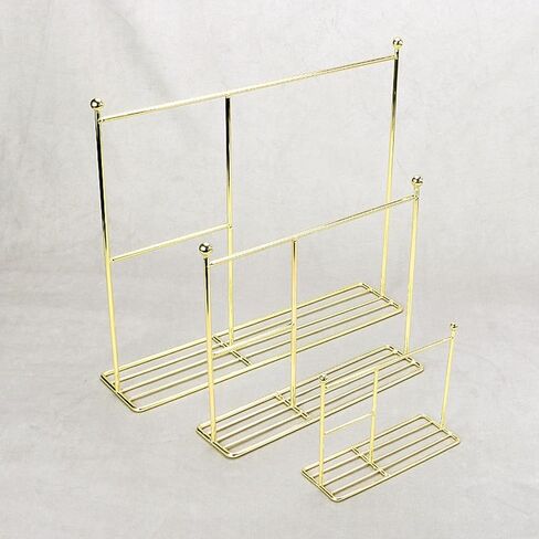 Metal Doll Dress Rack Hangers Doll Furniture Accessories Clothes Laundry Rack /6 1/8 1/12 BJD Dolls Coat Dress Garment Hangers, Gold 25x21cm in Saudi Arabia