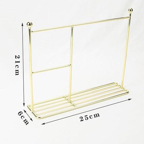 Metal Doll Dress Rack Hangers Doll Furniture Accessories Clothes Laundry Rack /6 1/8 1/12 BJD Dolls Coat Dress Garment Hangers, Gold 25x21cm in Saudi Arabia