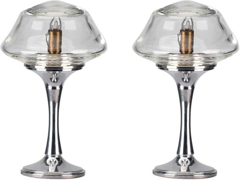Waldosia 1:12 Scale Dollhouse Miniature 12v Powered Table Lamp Set with Glass Shade in Saudi Arabia