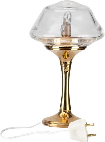Waldosia 1:12 Scale Dollhouse Miniature 12v Powered Table Lamp Set with Glass Shade in Saudi Arabia