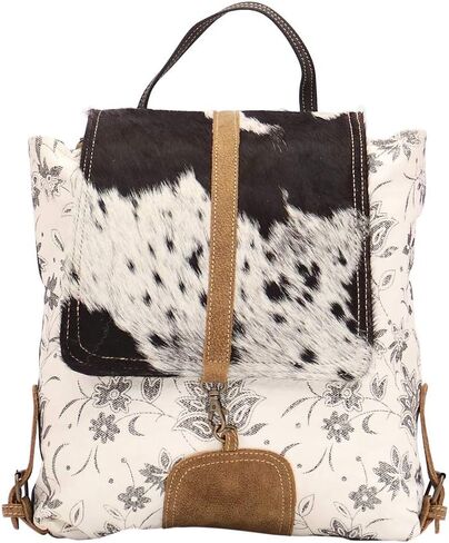 Myra Bag Bloom Bleach Upcycled Canvas & Cowhide Small Crossbody Bag S-1501 in Kuwait