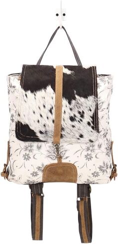 Myra Bag Bloom Bleach Upcycled Canvas & Cowhide Small Crossbody Bag S-1501 in Kuwait