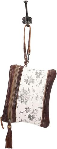 Myra Bag Bloom Bleach Upcycled Canvas & Cowhide Small Crossbody Bag S-1501 in Kuwait