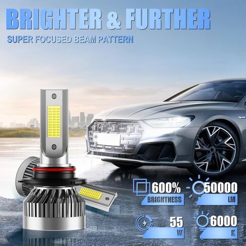 Fit for Chev Silverado 1999 2000 2001 2002 Driving Light Bulbs Combo, 6000k White Bright Output, 600% Enhanced Visibility, Direct Installation, Pack of 4 in Saudi Arabia