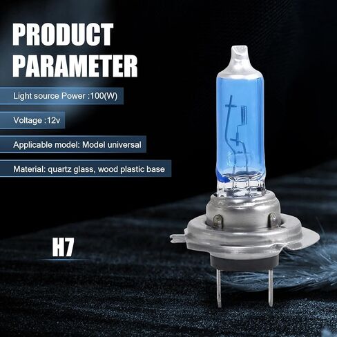 H11 Halogen Bulb 5000K Super White Light, 12V 100W High/Low Beam Fog Light Replacement, 1350LM Brightness, Long Life, Easy Installation, 2 Pack in Saudi Arabia