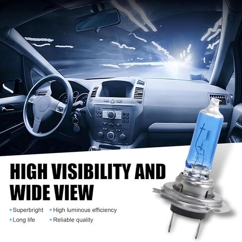 H11 Halogen Bulb 5000K Super White Light, 12V 100W High/Low Beam Fog Light Replacement, 1350LM Brightness, Long Life, Easy Installation, 2 Pack in Saudi Arabia